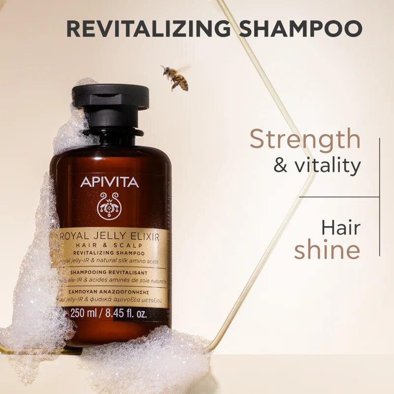 Apivita Royal Jelly Elixir Revitalizing Shampoo revitalizacijski šampon proti znakom staranja las 250 ml