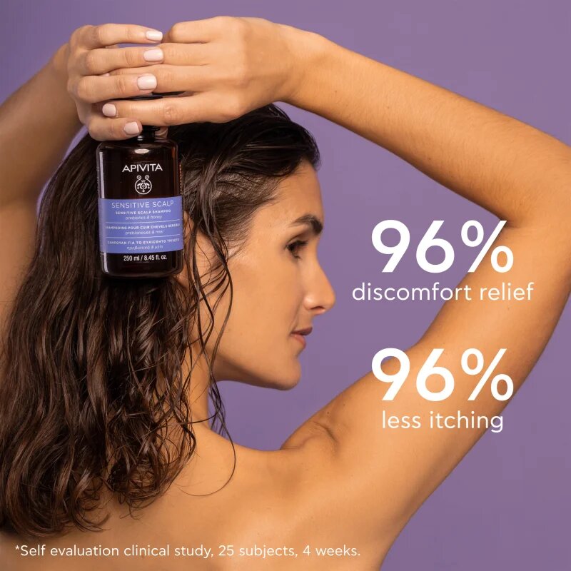 Apivita Sensitive Scalp Shampoo šampon za občutljivo in razdraženo lasišče brez sulfatov 250 ml