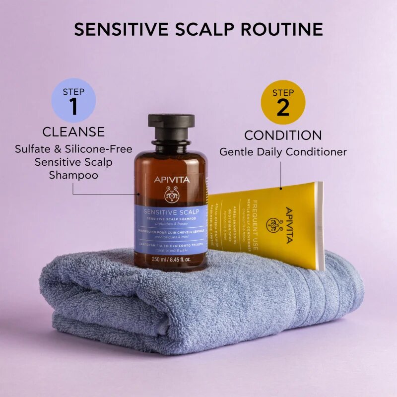 Apivita Sensitive Scalp Shampoo šampon za občutljivo in razdraženo lasišče brez sulfatov 250 ml