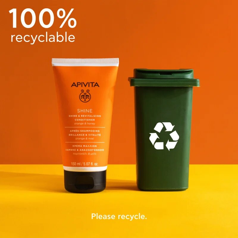 Apivita Shine Revitalizing Conditioner revitalizacijski balzam za razjasnitev medlih las 150 ml
