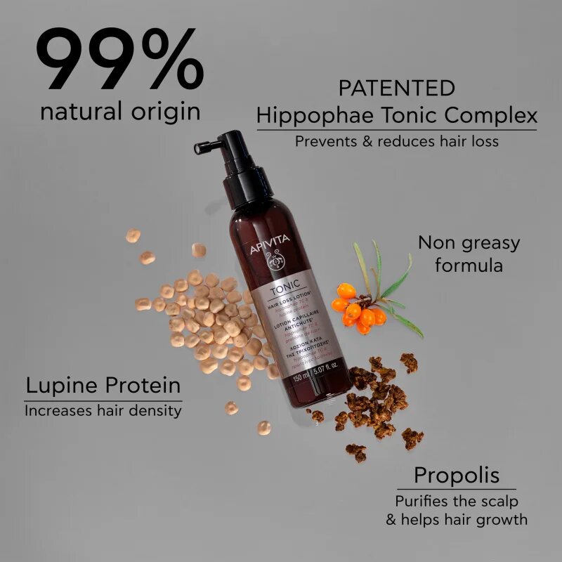 Apivita Tonic Hair Loss Lotion pršilo proti izpadanju las 150 ml