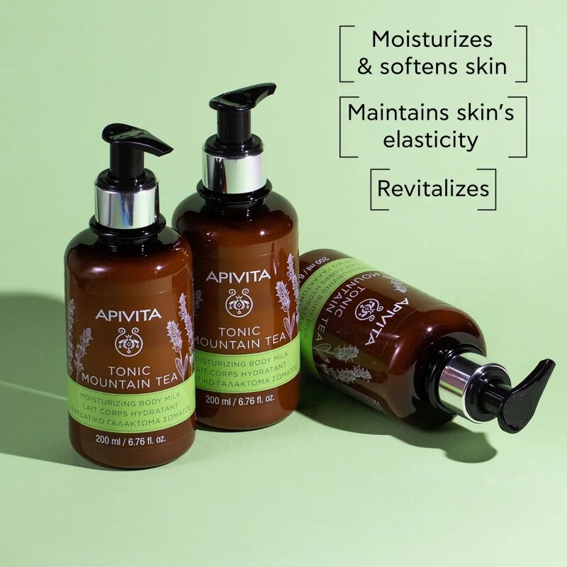 Apivita Tonic Mountain Tea Moisturizing Body Milk vlažilni losjon za telo 200 ml