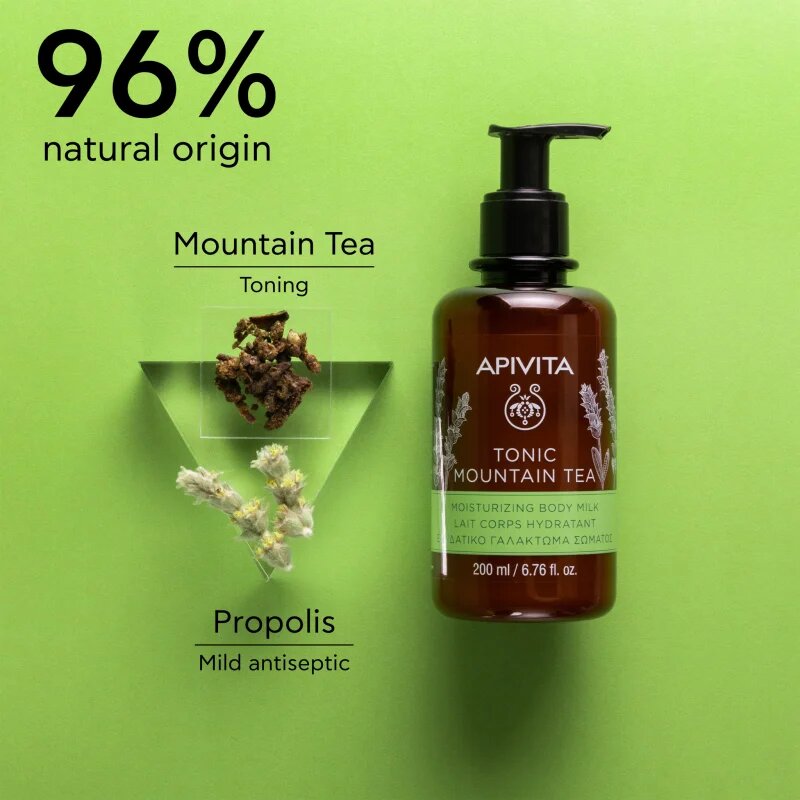 Apivita Tonic Mountain Tea Moisturizing Body Milk vlažilni losjon za telo 200 ml