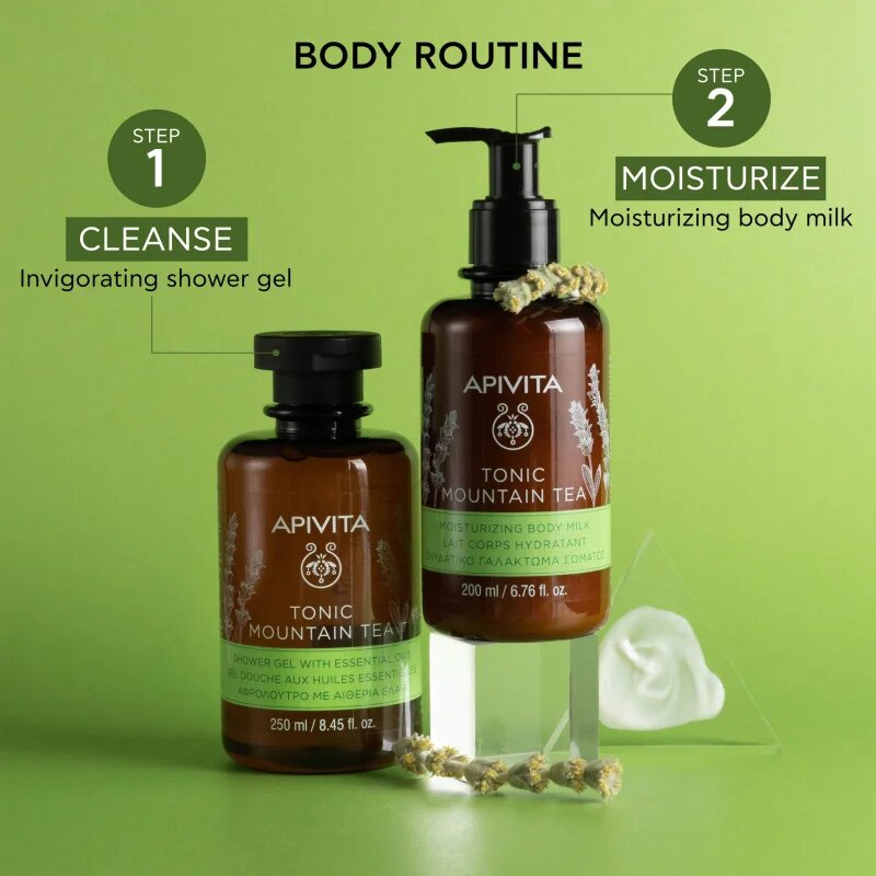 Apivita Tonic Mountain Tea Moisturizing Body Milk vlažilni losjon za telo 200 ml