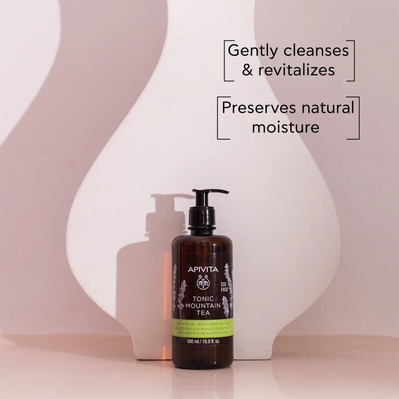 Apivita Tonic Mountain Tea Tonifying Shower Gel gel za prhanje za toniranje kože 500 ml