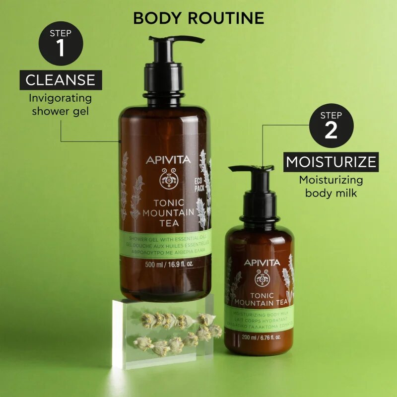Apivita Tonic Mountain Tea Tonifying Shower Gel gel za prhanje za toniranje kože 500 ml