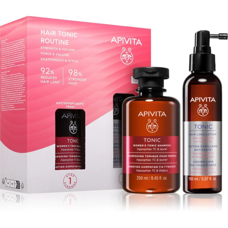 Apivita Tonic Women's Hair Tonic Routine Set set proti izpadanju las