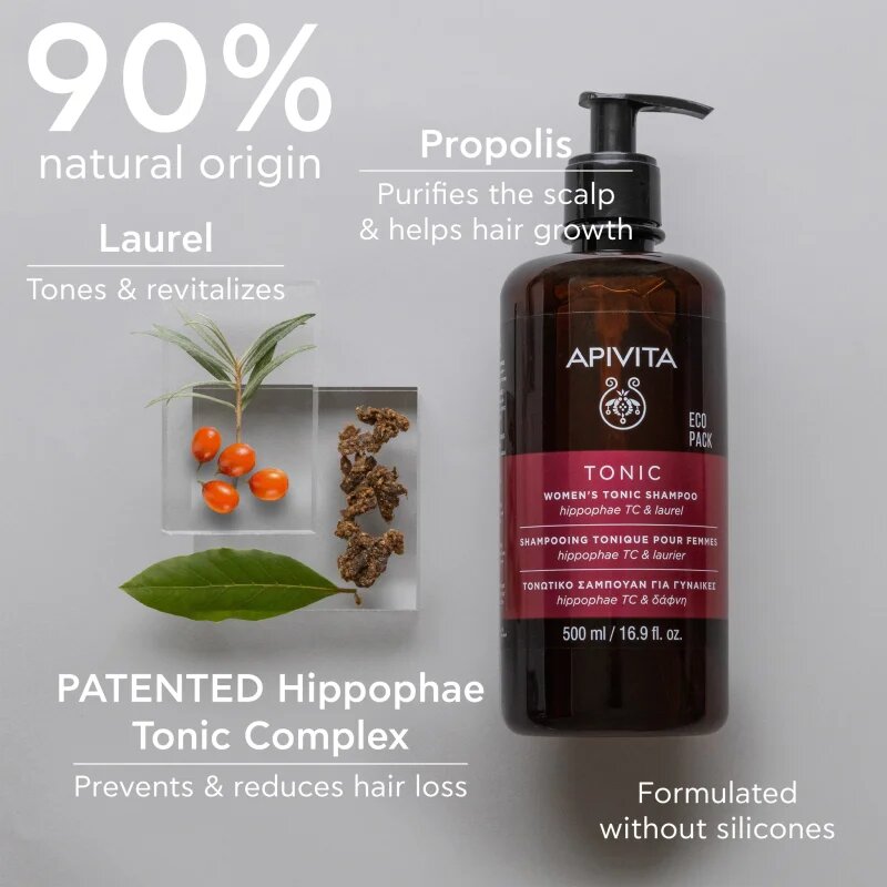 Apivita Tonic Women's Tonic Shampoo šampon proti izpadanju las 500 ml