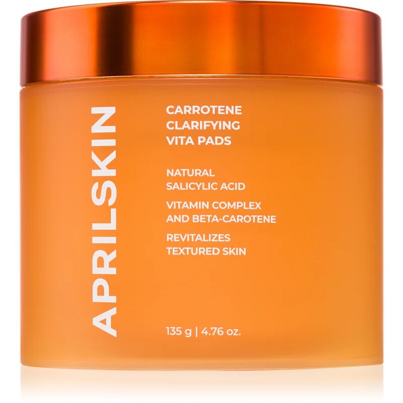 APRILSKIN Carrotene Clarifying Vita Pads čistilne blazinice za mastno k aknam nagnjeno kožo 60 kos