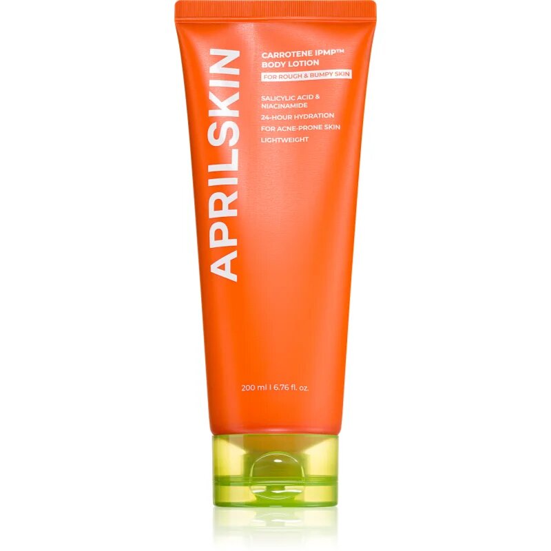 APRILSKIN Carrotene IPMP Body Lotion pomirjajoča krema za telo za osvetljevanje kože in hidratacijo 200 ml