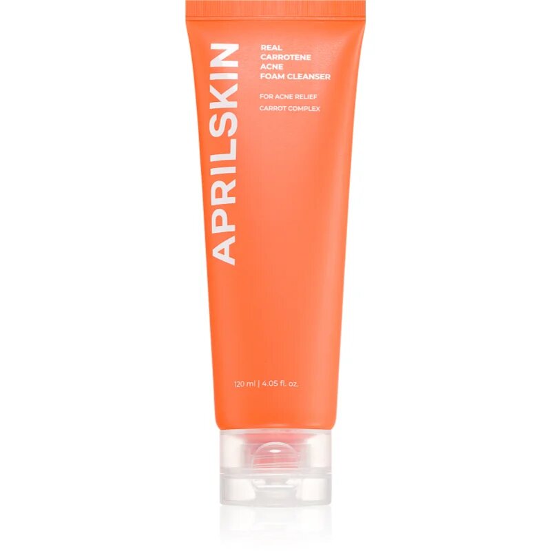 APRILSKIN Real Carrotene Acne Foam Cleanser globinsko čistilna pena za aknasto kožo 120 ml