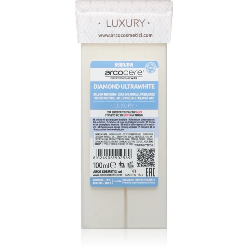 Arcocere Luxury Diamond Ultrawhite epilacijski vosek roll-on 100 ml