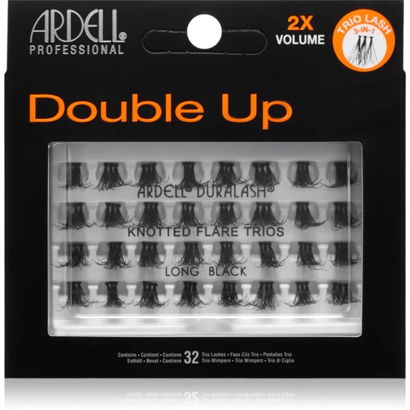 Ardell Double Up Trios 2xVolume šopaste lepilne trepalnice Long 32 kos