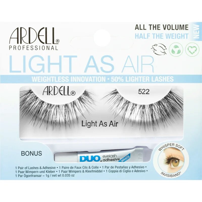Ardell Light As Air umetne trepalnice z lepilom vrsta 522 1 g