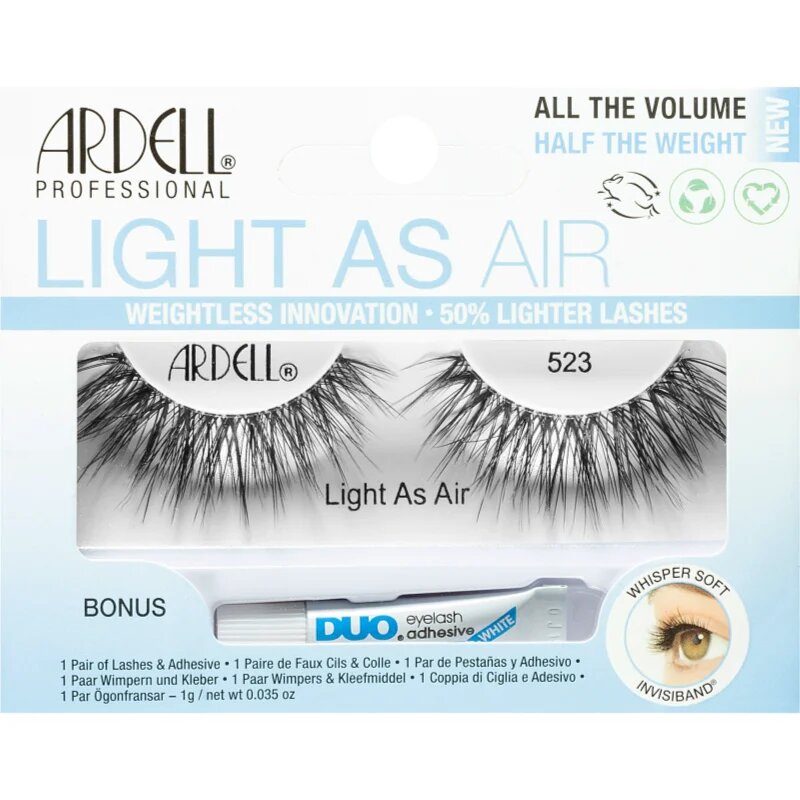 Ardell Light As Air umetne trepalnice z lepilom vrsta 523 1 g