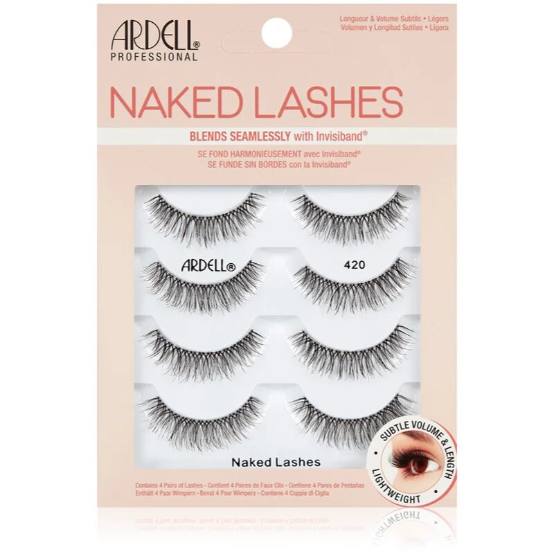 Ardell Naked Lashes Multipack lepilne trepalnice veliko pakiranje vrsta 420 4 par