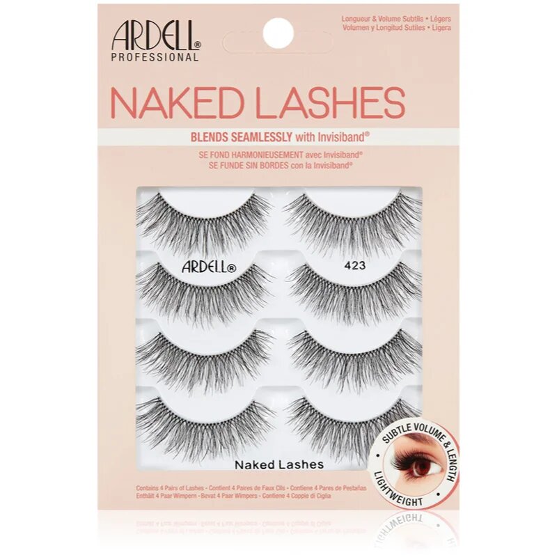 Ardell Naked Lashes Multipack lepilne trepalnice veliko pakiranje vrsta 423 4 par