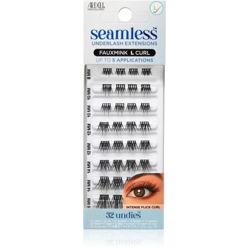 Ardell Seamless Refill Light Modern FauxMink šopaste lepilne trepalnice L Curl 32 kos