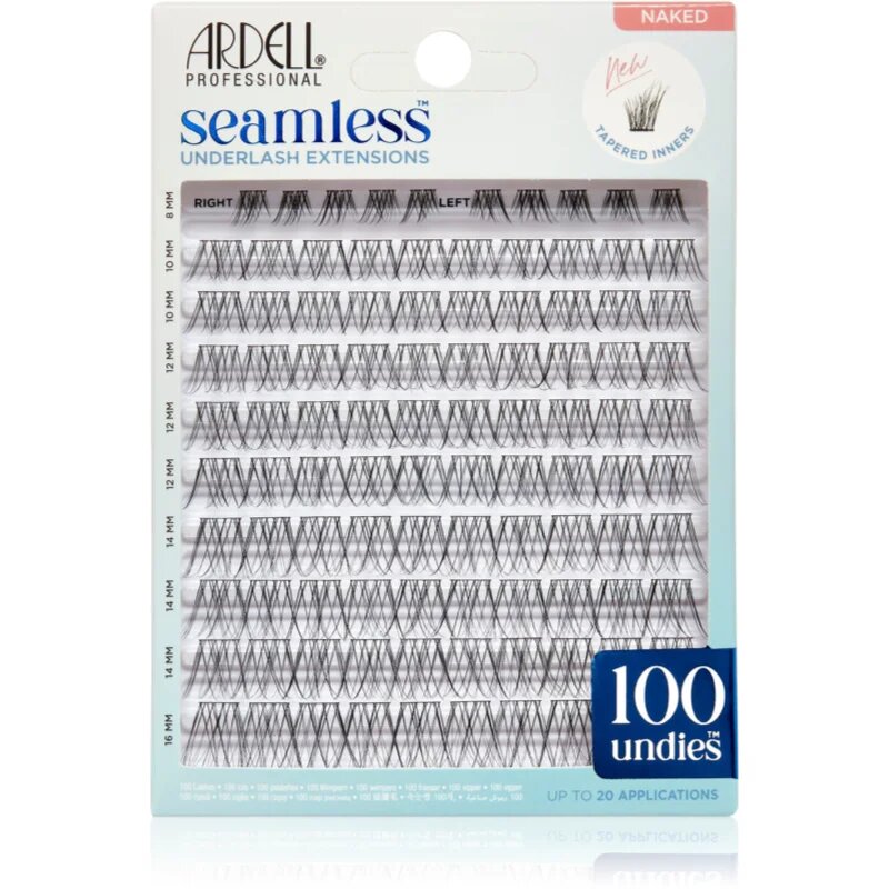 Ardell Seamless Underlash Extensions šopaste lepilne trepalnice Naked 100 kos