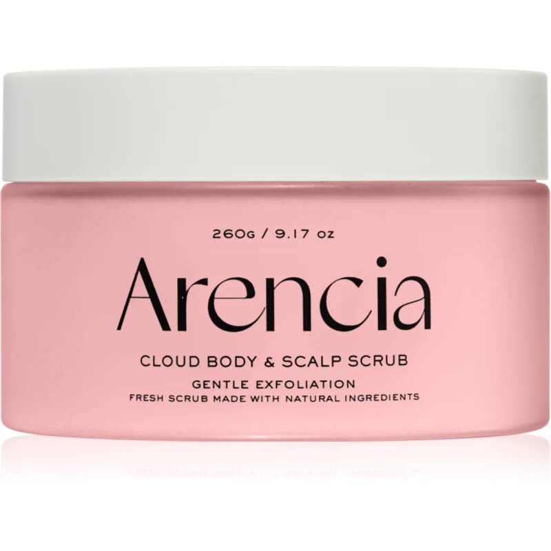 Arencia Fresh Cloud Lavender & Pear nežni piling za telo za lase in telo 260 g