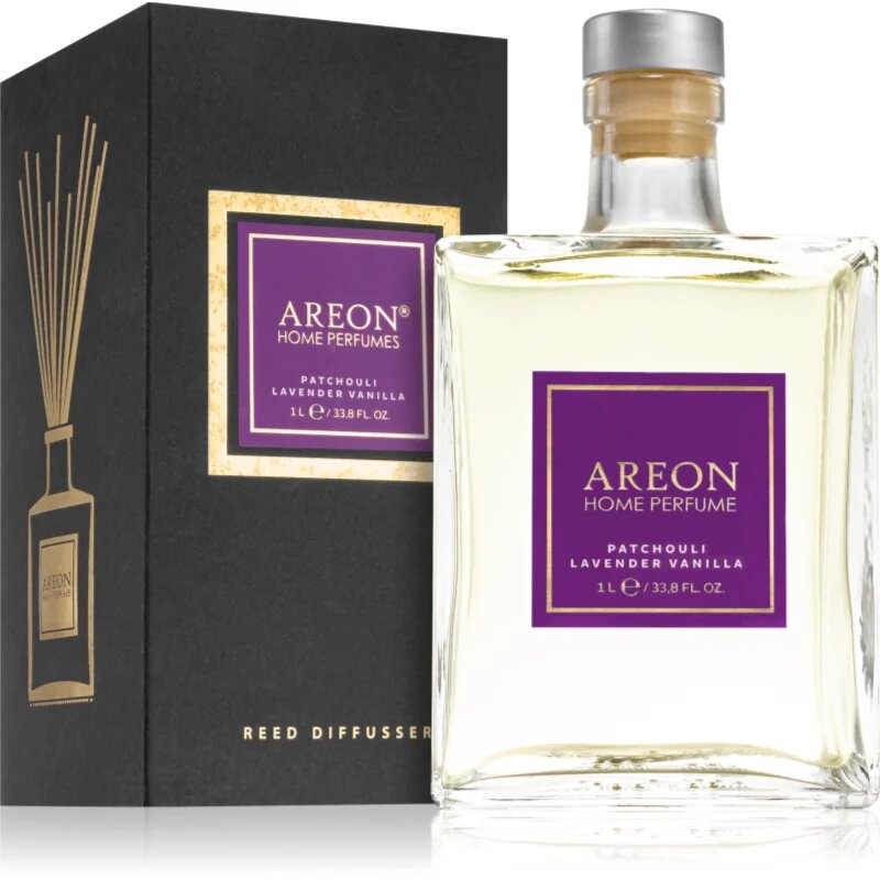 Areon Home Black Patchouli Lavender Vanilla aroma difuzor s polnilom 1000 ml