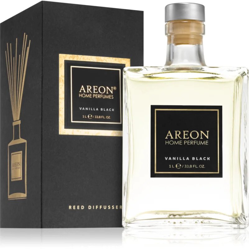 Areon Home Black Vanilla Black aroma difuzor s polnilom 1000 ml