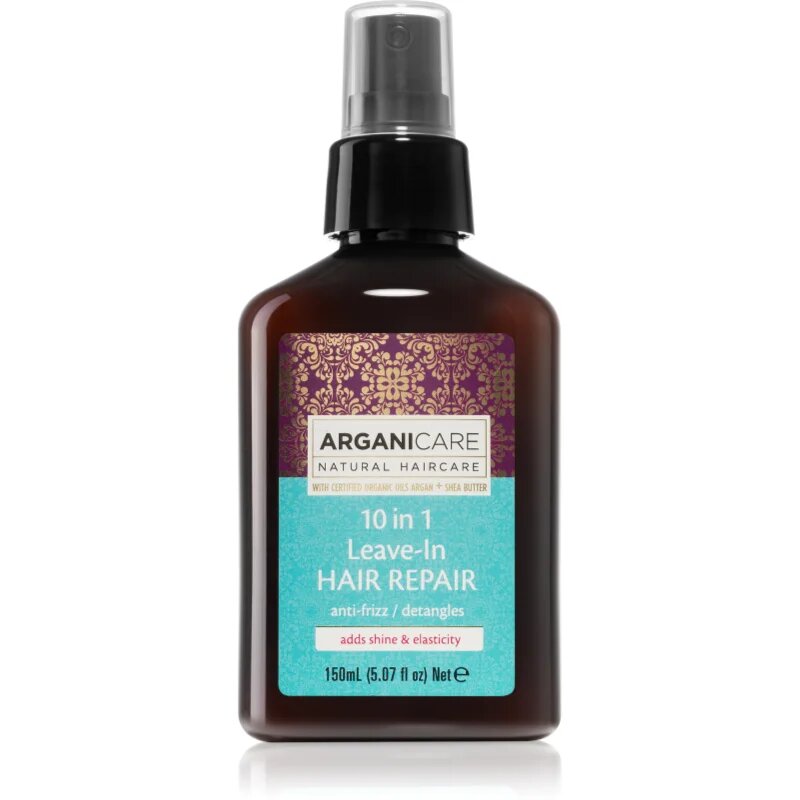 Arganicare Argan Oil & Shea Butter 10 in 1 Leave-In Hair Repair nega brez spiranja za lase 150 ml