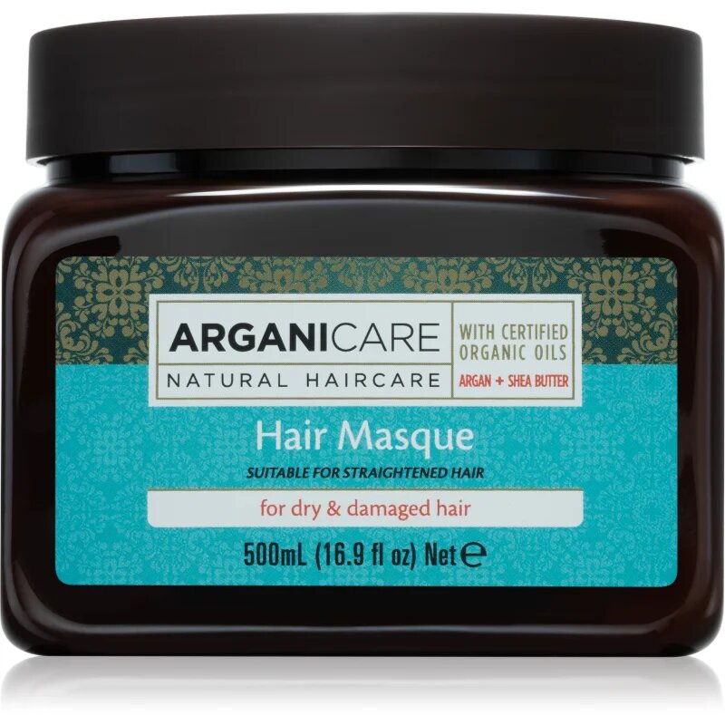 Arganicare Argan Oil & Shea Butter Hair Masque vlažilna in hranilna maska za suhe in poškodovane lase 500 ml