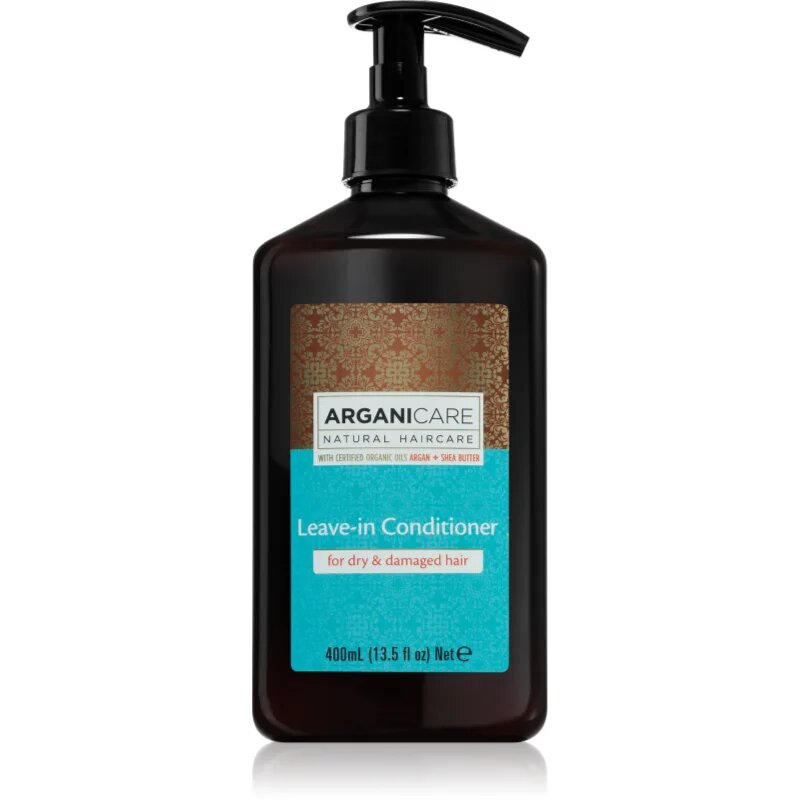 Arganicare Argan Oil & Shea Butter Leave-In Conditioner balzam brez spiranja za suhe in poškodovane lase 400 ml