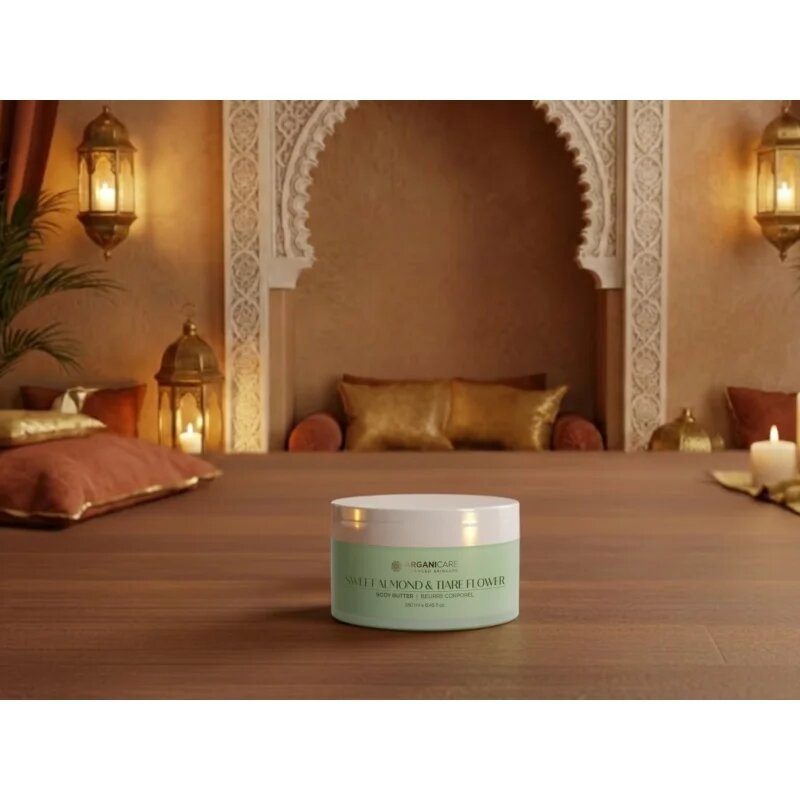 Arganicare Body Butter Almond & Tiare Flower maslo za telo z karitejevim maslom 250 ml
