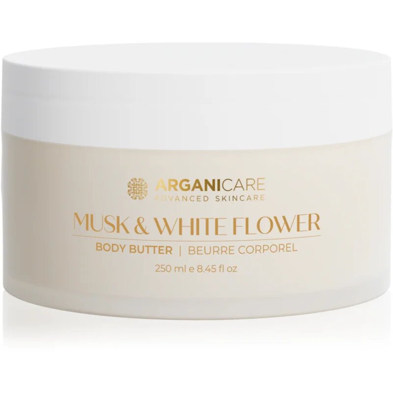 Arganicare Body Butter Musk & White Flower maslo za telo z arganovim oljem 250 ml