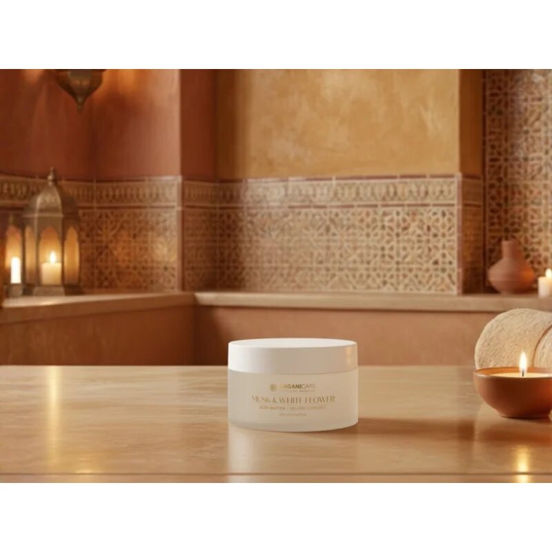 Arganicare Body Butter Musk & White Flower maslo za telo z arganovim oljem 250 ml