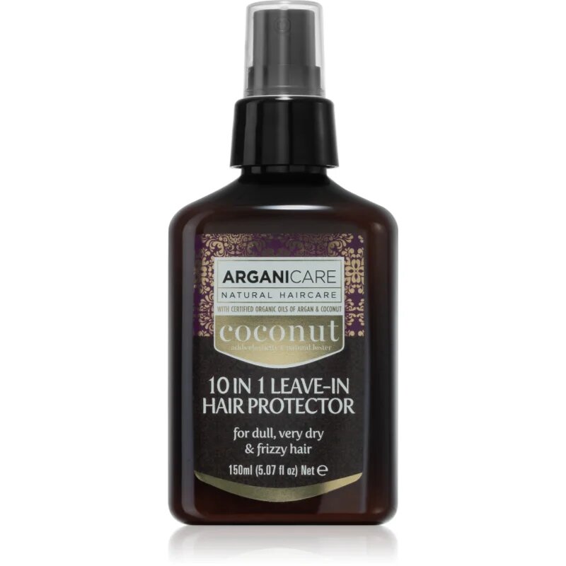 Arganicare Coconut 10 in 1 Leave-In Hair Protector krepilna nega brez spiranja za suhe lase 150 ml