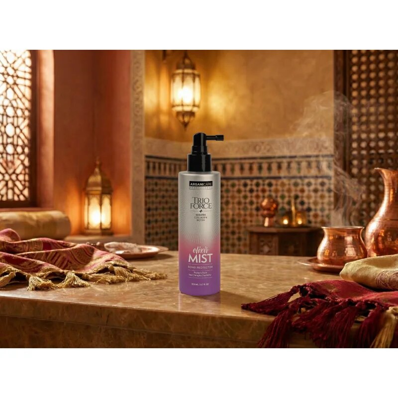 Arganicare Elixir Trio Force zaščitno pršilo za lase 200 ml