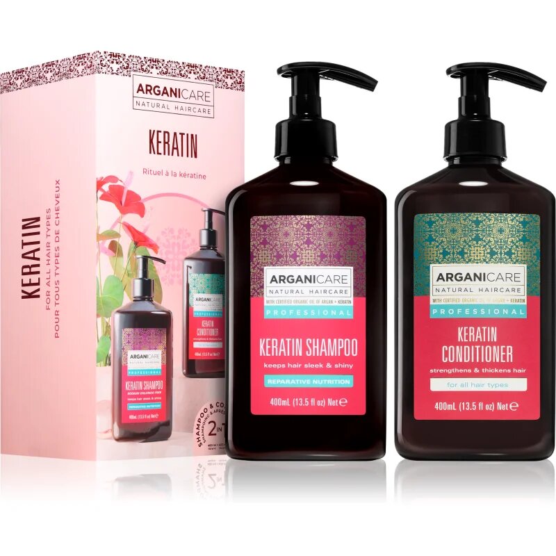 Arganicare Keratin Set set za lase s keratinom 1 kos