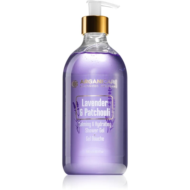 Arganicare Lavender & Patchouli pomirjajoči gel za tuširanje 500 ml