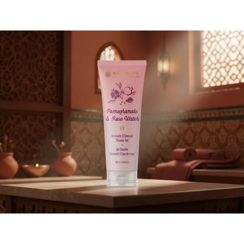 Arganicare Pomegrenate & Rose Water Shower Gel gel za prhanje 250 ml
