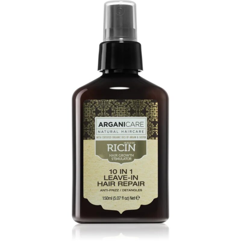 Arganicare Ricin 10 In 1 Leave-In Hair Repair lasna nega 10v1 za prehrano in sijaj 150 ml