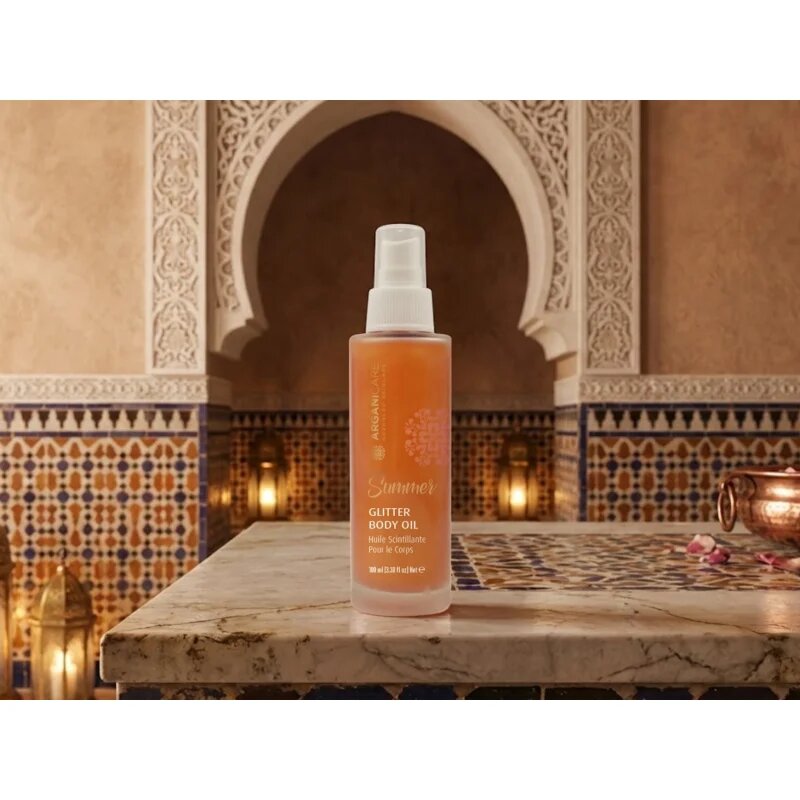 Arganicare Summer Glitter Body Oil bleščeče suho olje za telo in lase 100 ml