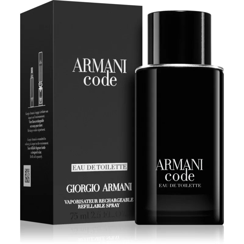 Armani Code toaletna voda polnilna za moške 75 ml