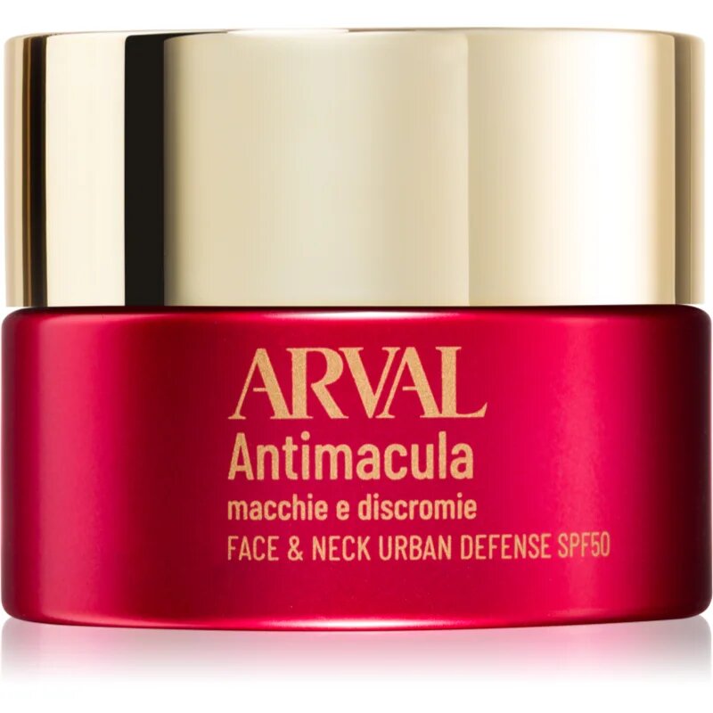 Arval Antimacula Face & Neck Urban Defense SPF50 zaščitna krema proti temnim madežem 50 ml