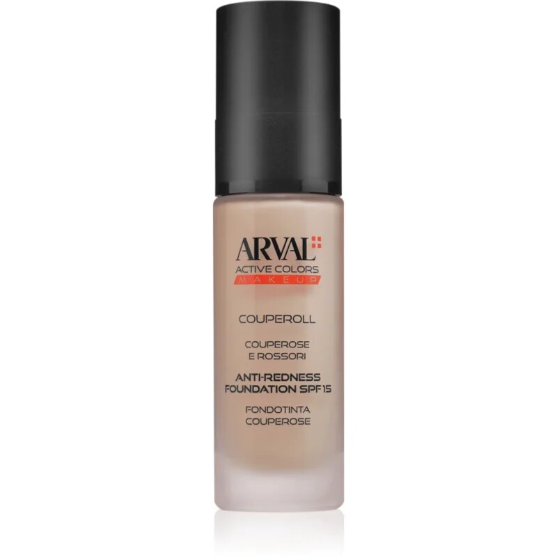 Arval Couperoll Anti-redness foundation SPF15 prekrivni tekoči puder SPF 15 02 Pink Beige 30 ml