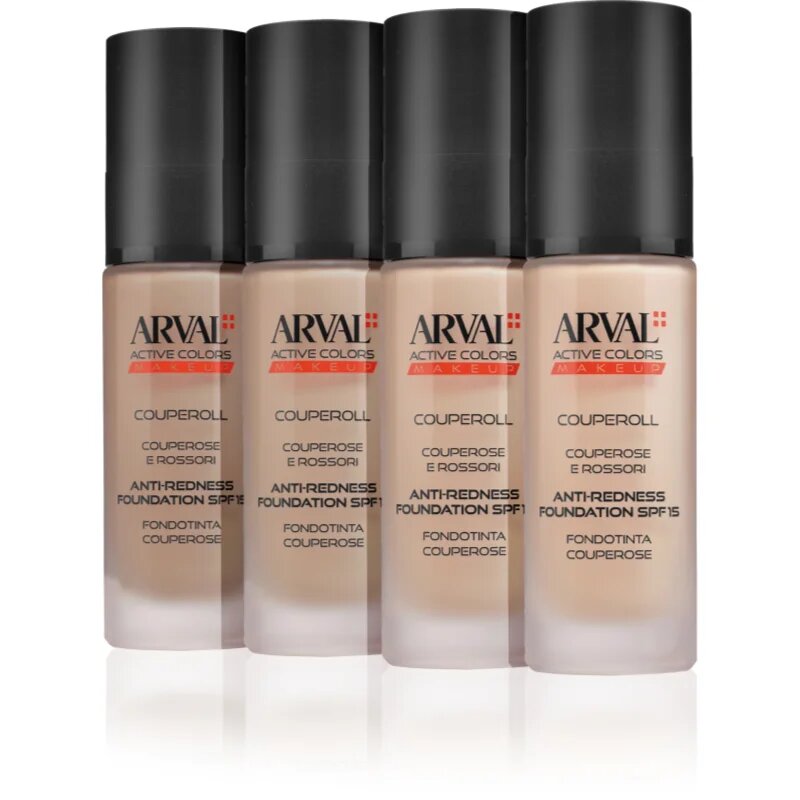Arval Couperoll Anti-redness foundation SPF15 prekrivni tekoči puder SPF 15 02 Pink Beige 30 ml
