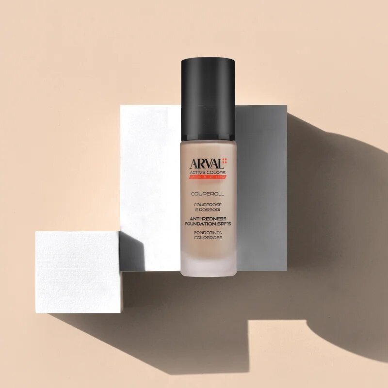 Arval Couperoll Anti-redness foundation SPF15 prekrivni tekoči puder SPF 15 02 Pink Beige 30 ml