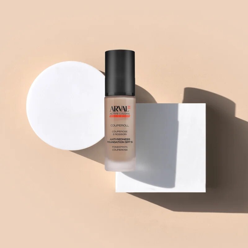 Arval Couperoll Anti-redness foundation SPF15 prekrivni tekoči puder SPF 15 03 Dark Beige 30 ml