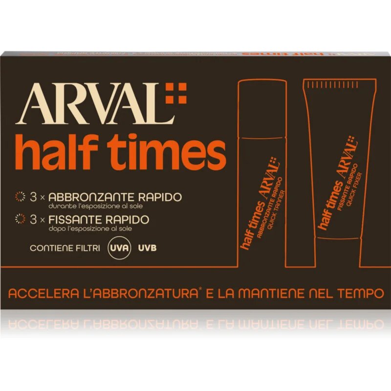 Arval Half Times Fast Tanning Bottle + Tube Set zaščitno olje za pospešitev porjavelosti