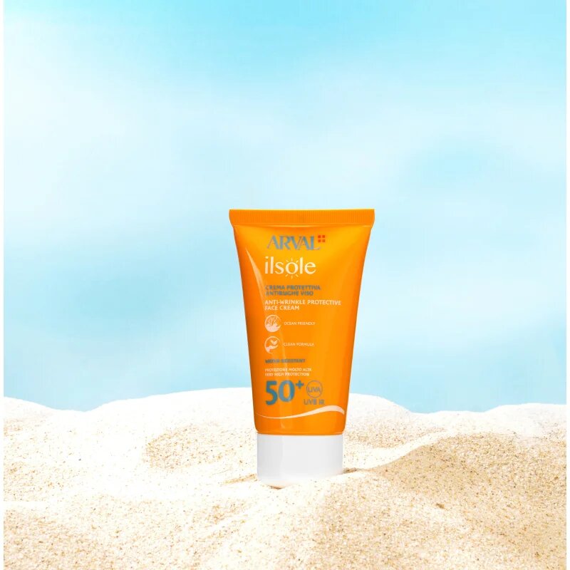 Arval IlSole Anti-wrinkle protective face cream SPF50+ zaščitna krema proti gubam SPF 50+ 50 ml