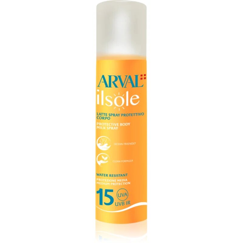 Arval IlSole Protective Body Milk Spray SPF 15 zaščitni losjon za sončenje v pršilu 200 ml