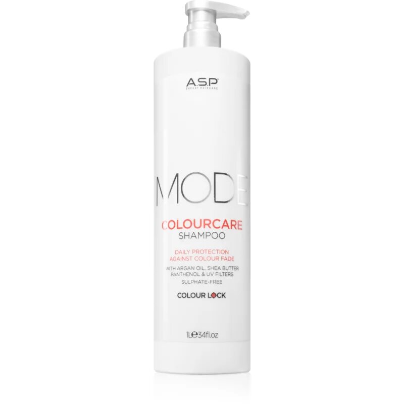 ASP MODE ColourCare šampon za barvane kemično obdelane lase in posvetljene lase 1000 ml