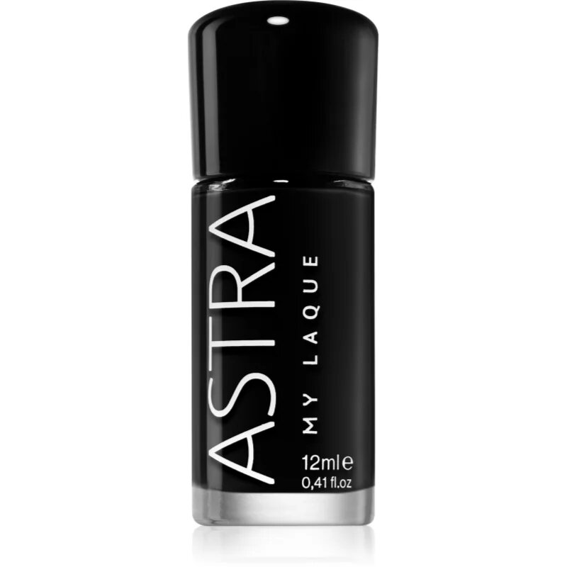 Astra Make-up My Laque 5 Free dolgoobstojen lak za nohte odtenek 45 Super Black 12 ml